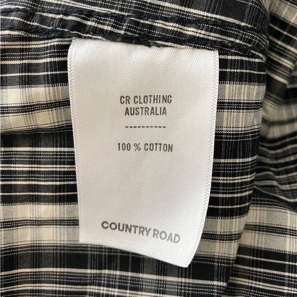 Country Road Women’s Blouse Top Long Sleeve Plaid Gingham Tie Neck Size XS 6 - Picture 6 of 8